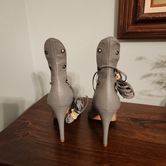 Zimmermann Lace Up Heels in Gray E.U. 37, U.S. 6.5 - Picture 7 of 16